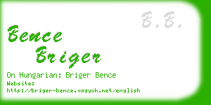 bence briger business card